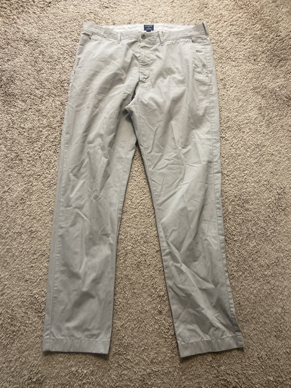 J.Crew Pants Mens 35x34 Gray Sutton Chino Slim Fit Straight Leg Casual Pockets